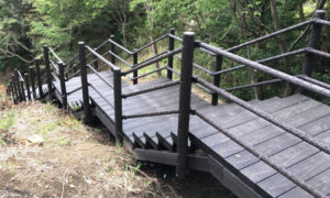 City park type stairs deck (tsunami evacuation stairs)