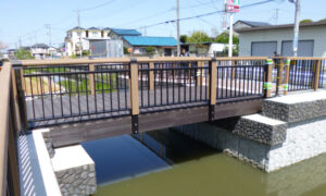 Waterside space type footbridge